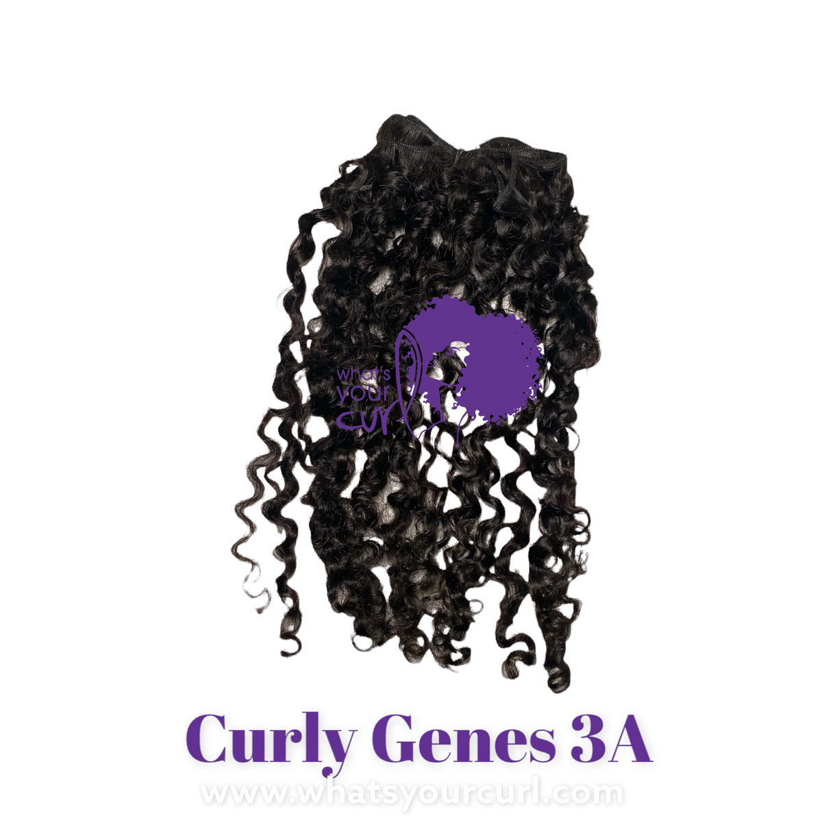 CURLY GENES (3A) WEFTED HAIR