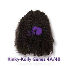 KINKY-KOILY GENES (4A/4B) WEFTED HAIR